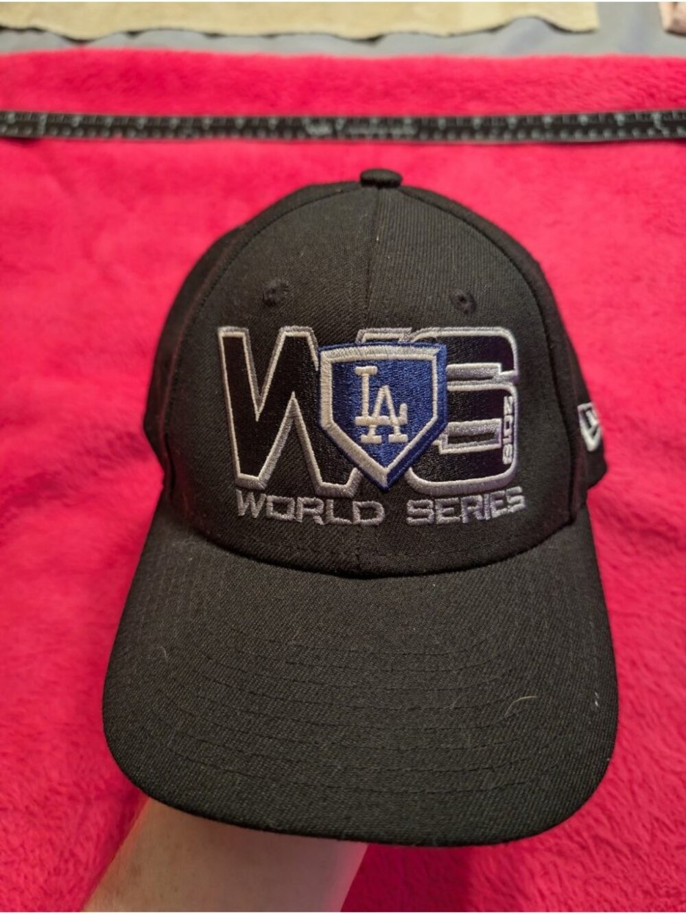 Los Angeles Dodgers Hat Youth New Era 9FORTY Black 2018 World Series Cap MLB LA
